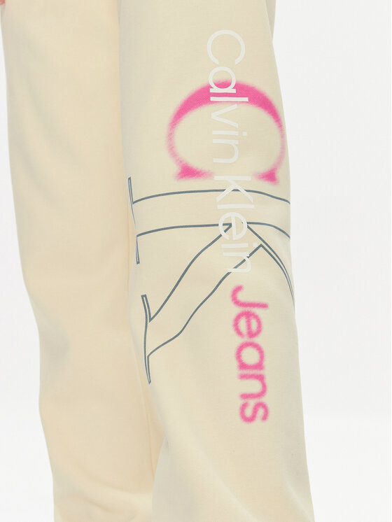 Calvin Klein Jeans Calvin Klein Jeans Melegítő alsó Bold Monologo J20J222606 Sárga Relaxed Fit