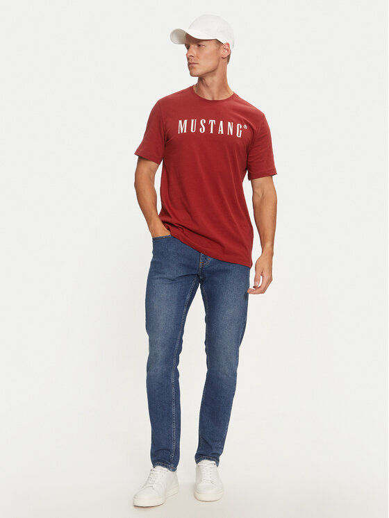 Mustang Mustang T-Shirt Austin 1014695 Rot Regular Fit