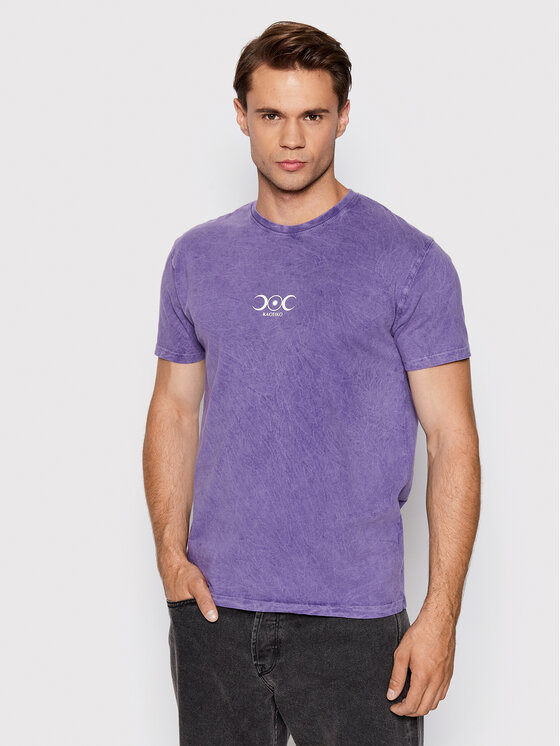 Kaotiko Marškinėliai Brightness AJ048-02-G002 Violetinė Regular Fit