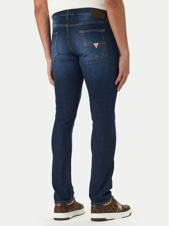 Guess Guess Jeansy Miami M2YAN1 D4Q41 Granatowy Skinny Fit