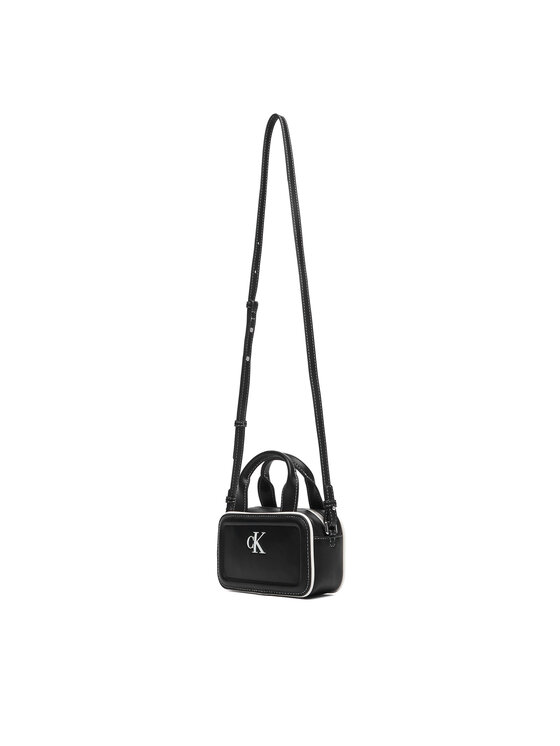 Calvin Klein Calvin Klein Дамска чанта Contrast Ck Mini Bauletto Bag LV04F1257G Черен