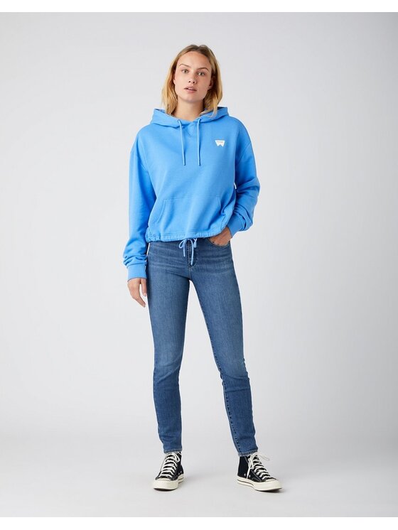 Wrangler Wrangler Jeansy SKINNY HIGH Niebieski Skinny Fit