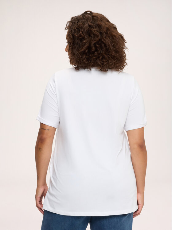 Fiorella Rubino Fiorella Rubino T-shirt G0EPL109369N011 Bianco Regular Fit