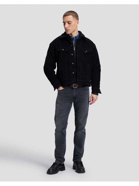 Lee Lee Kurtka jeansowa RELAXED SHERPA JACKET Czarny Relaxed Fit