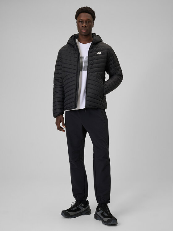 4F 4F Kurtka puchowa BASIC+ Czarny Regular Fit