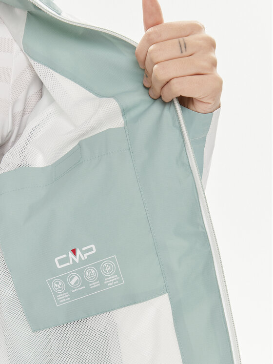 CMP CMP Μπουφάν αδιάβροχο 34Z5116 Λευκό Regular Fit
