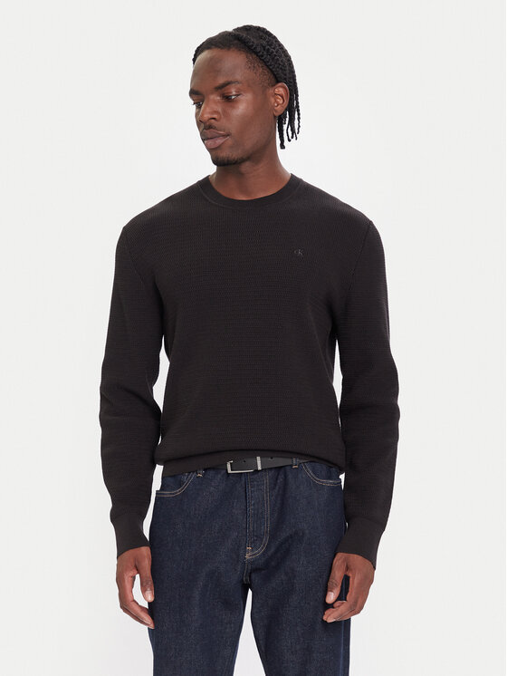 Calvin Klein Calvin Klein Džemper LV04LB327G Crna Regular Fit