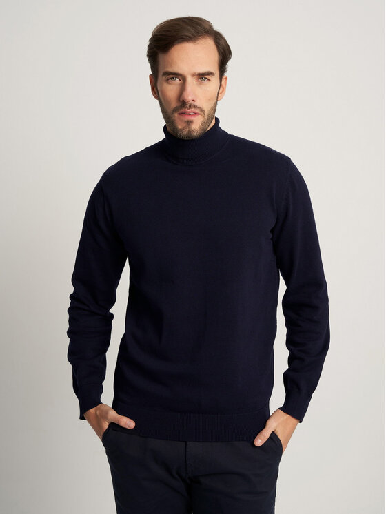 Willsoor Willsoor Sweter 59107 Granatowy Regular Fit
