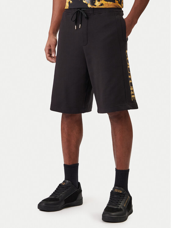 Versace Jeans Couture Pantaloni scurți sport 80GADT00 CF01T Negru Regular Fit