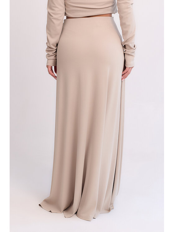 MANDRAGORA MANDRAGORA Maxi sukně Luna Béžová Basic Fit