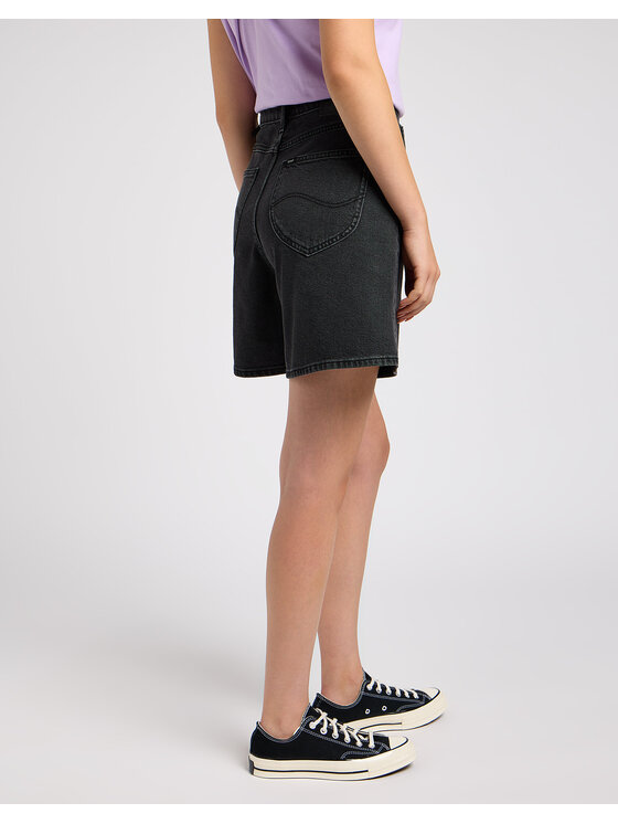 Lee Lee Szorty jeansowe STELLA SHORT Czarny Regular Fit