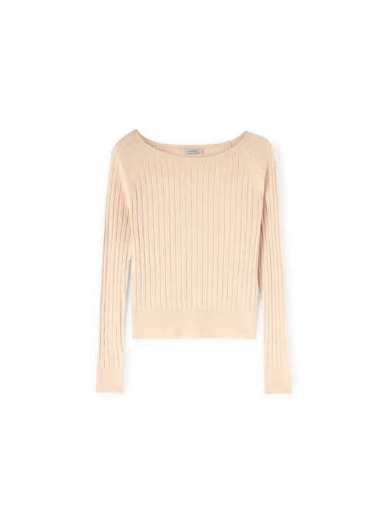 Motivi Motivi Cardigan M361W003444N011 Écru Slim Fit