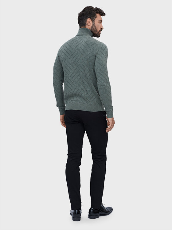 Evenemen Evenemen Sweter Golf Zielony Slim Fit