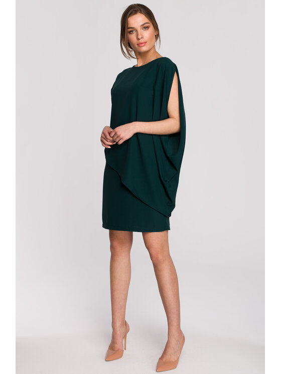 Stylove Stylove Každodenné šaty S262 Zelená Regular Fit