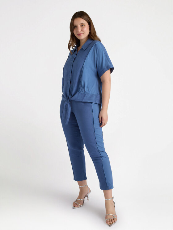 Fiorella Rubino Fiorella Rubino Spodnie materiałowe P121T004816N024 Niebieski Regular Fit