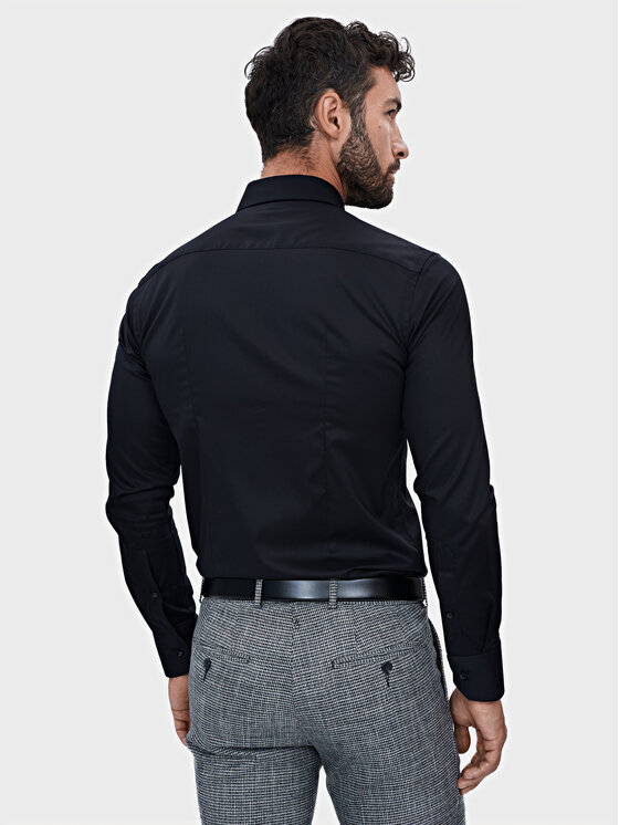 Evenemen Evenemen Koszula Punto G2 Twill Black Czarny Slim Fit