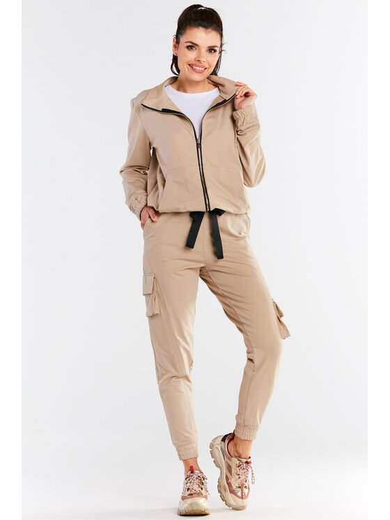 Infinite You Infinite You Bluza M246 Beżowy Basic Fit