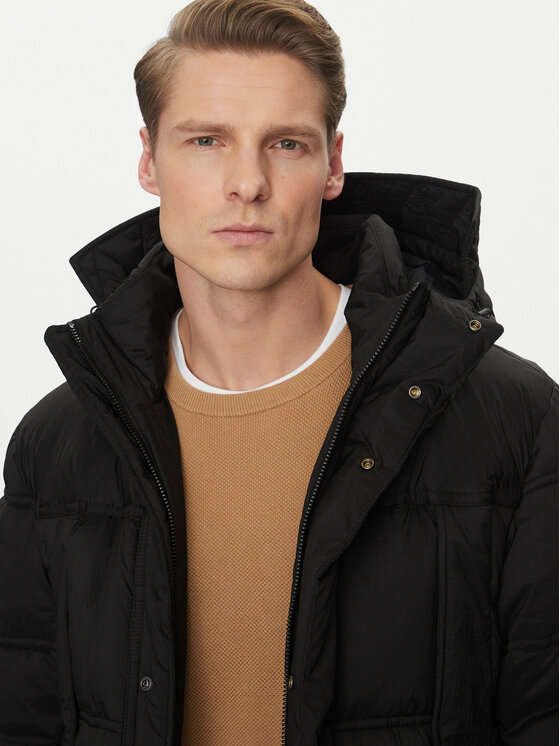 BOSS BOSS Télikabát Olomis1 50523035 Fekete Relaxed Fit
