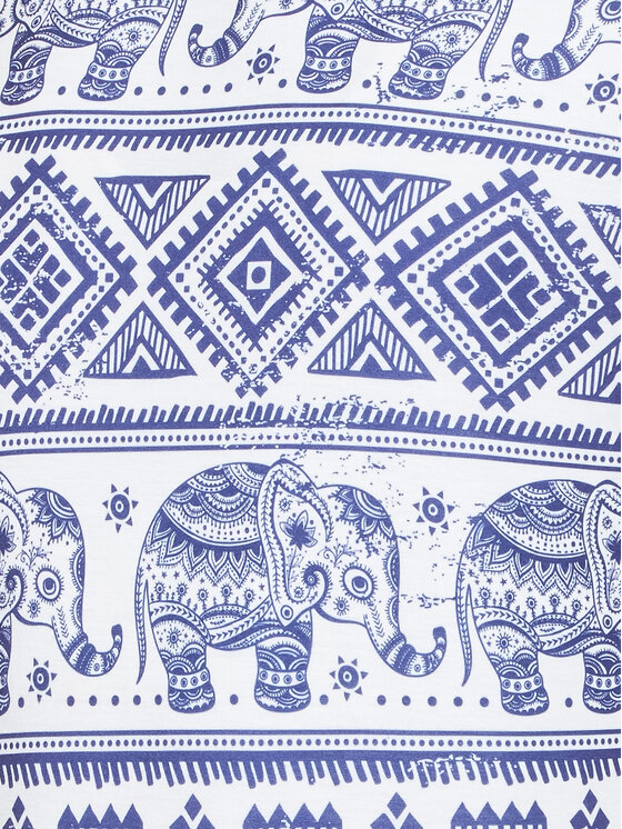 T-shirt Unisex Elephants Pattern Multicolore