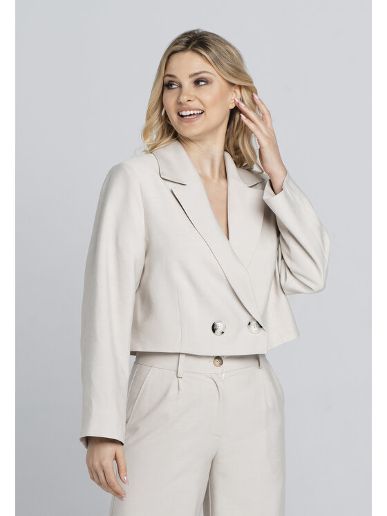 Marynarka, rozmiar L/XL, Beżowy, Look 646 Meghan beż