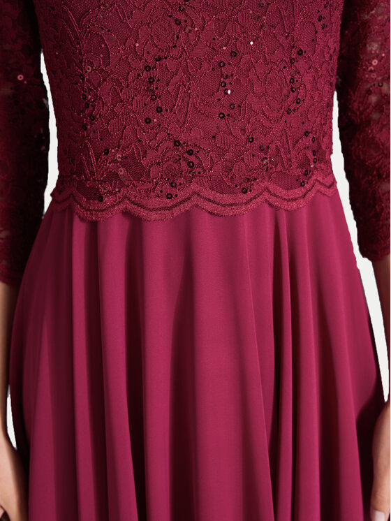 Swing Swing Sukienka koktajlowa 5AI08900 Bordowy Regular Fit