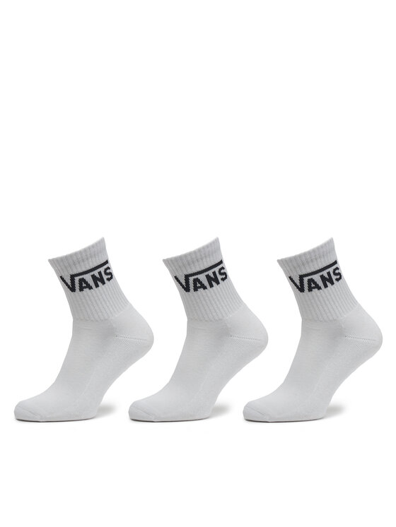 Set de 3 perechi de șosete lungi pentru bărbați Vans Classic VN000BHX Alb