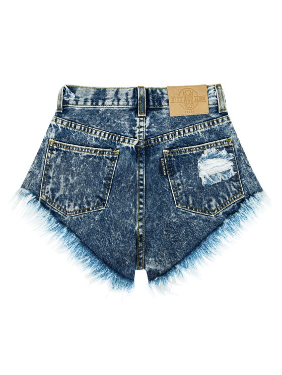 MissDenim MissDenim Szorty jeansowe High Waist Niebieski Regular Fit
