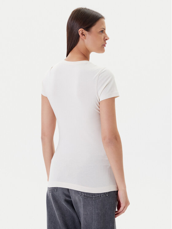 Guess Guess Tricou W5YI46 J1314 Écru Slim Fit