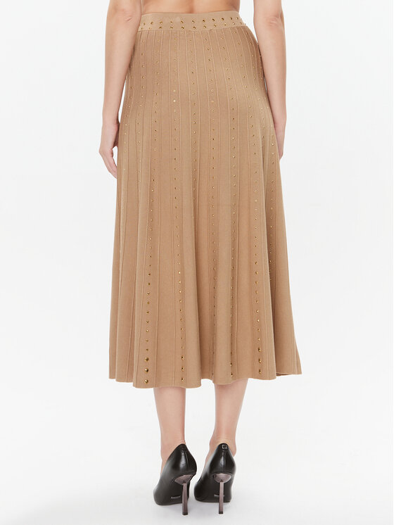 TWINSET TWINSET Spódnica trapezowa 232TT3172 Brązowy Regular Fit