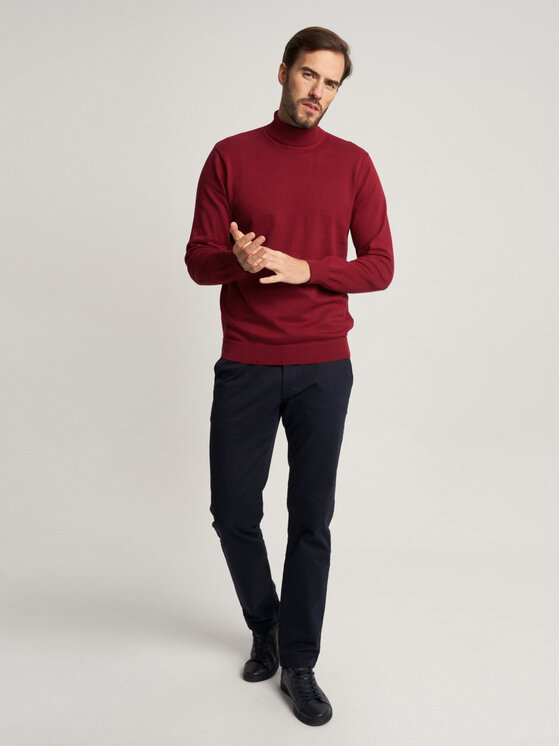 Willsoor Willsoor Sweter 59108 Bordowy Regular Fit
