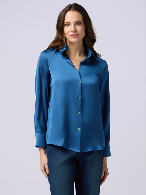 Oltre Oltre Koszula 5374R202939N034 Niebieski Regular Fit