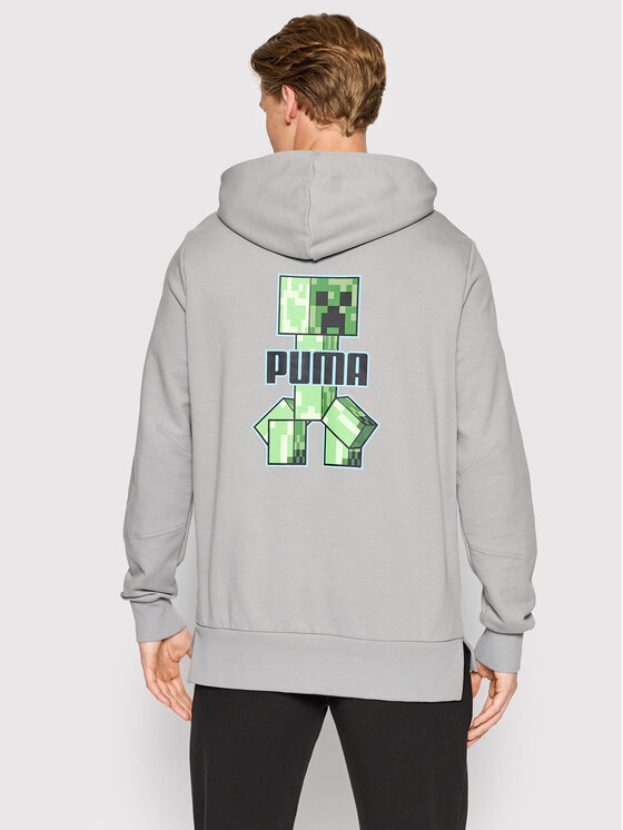 Puma Puma Bluza MINECRAFT 534376 Szary Regular Fit