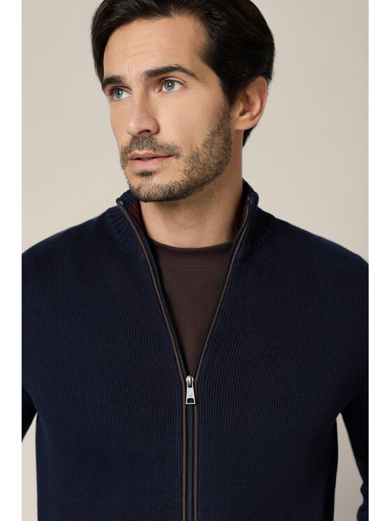 Lancerto Lancerto Sweter Algar SW073225000031 Granatowy Regular Fit