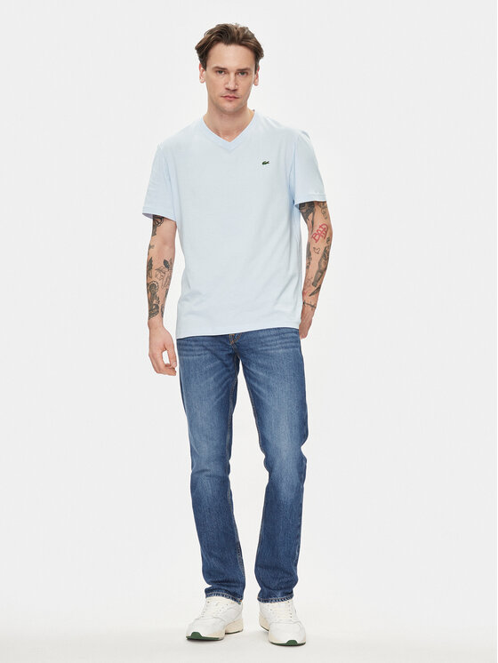 Lacoste Lacoste T-Shirt TH2036 Himmelblau Regular Fit