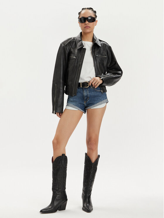 Lee Lee Džínové šortky Rider 112348989 Modrá Slim Fit