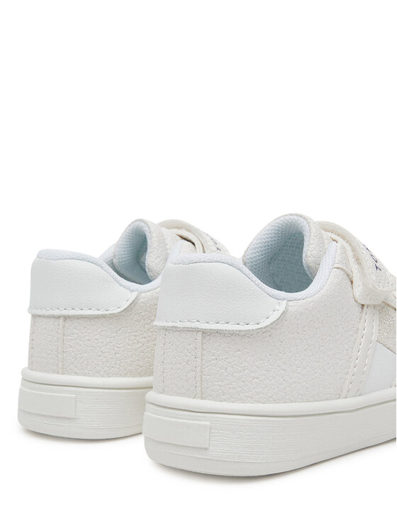 Tommy Hilfiger Tommy Hilfiger Laisvalaikio batai Flag Low Cut Velcro Sneaker T1A9-33726-0375 M Balta