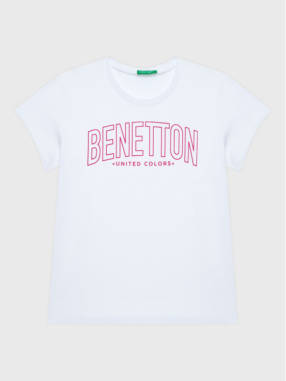 United Colors Of Benetton United Colors Of Benetton T-shirt 3096C10C8 Bijela Regular Fit