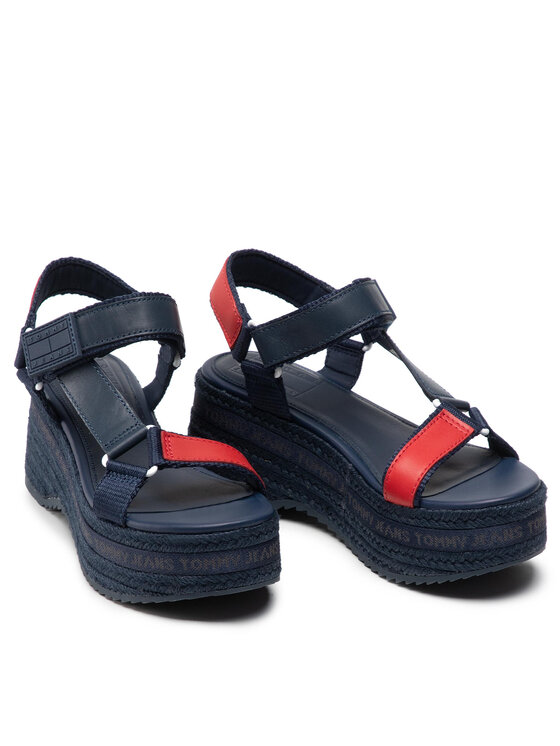 Tommy Jeans Espadrilles Wedge Sandal EN0EN01810 Bleu marine Modivo