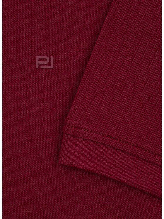 Pako Lorente Pako Lorente Polo P26SF-TX-003 Bordowy Classic Fit