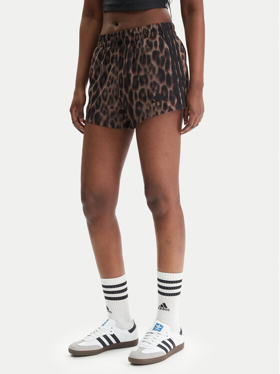 adidas adidas Spordišortsid Seasonal Essentials Leopard Print JZ0199 Pruun Regular Fit