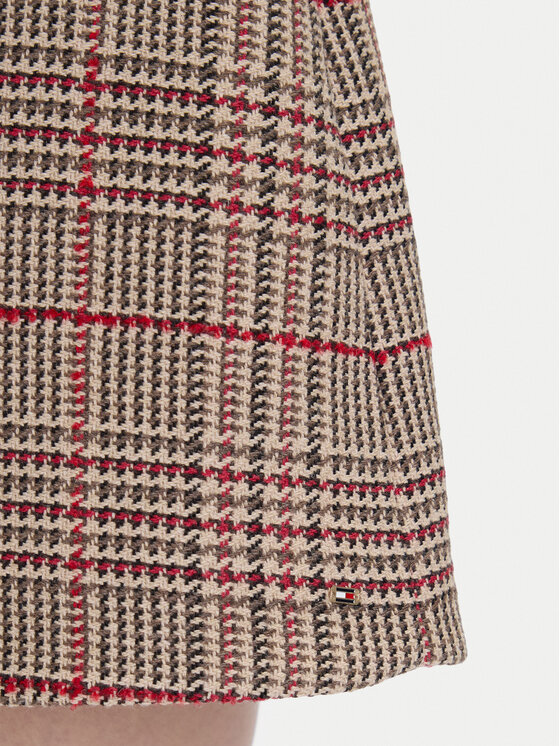 Tommy Hilfiger Tommy Hilfiger Spódnica mini Seasonal WW0WW48265 Beżowy Regular Fit