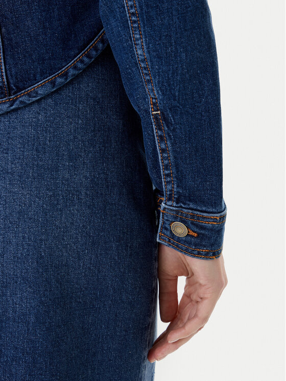 Guess Guess Jeansová bunda W5YN49 D5QP4 Tmavomodrá Regular Fit