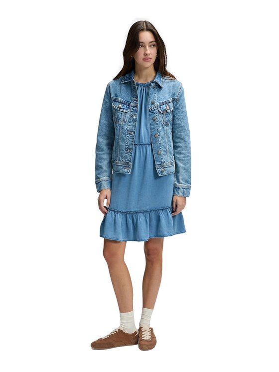 Lee Lee Kurtka jeansowa 112376956 Niebieski Regular Fit
