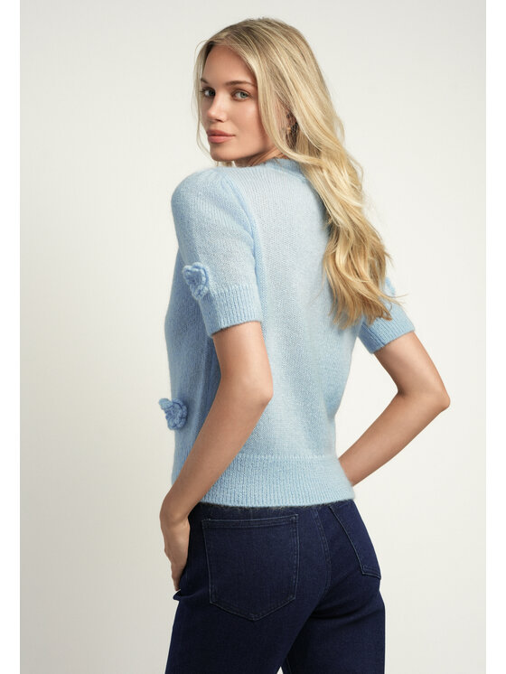 BIZUU BIZUU Sweter ADRIS Niebieski Standard Fit