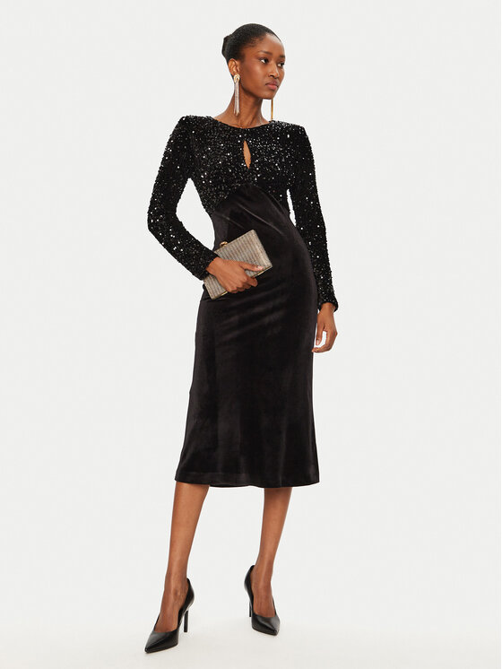 Rinascimento Rinascimento Kokteilikleit CFC0121943003 Must Regular Fit