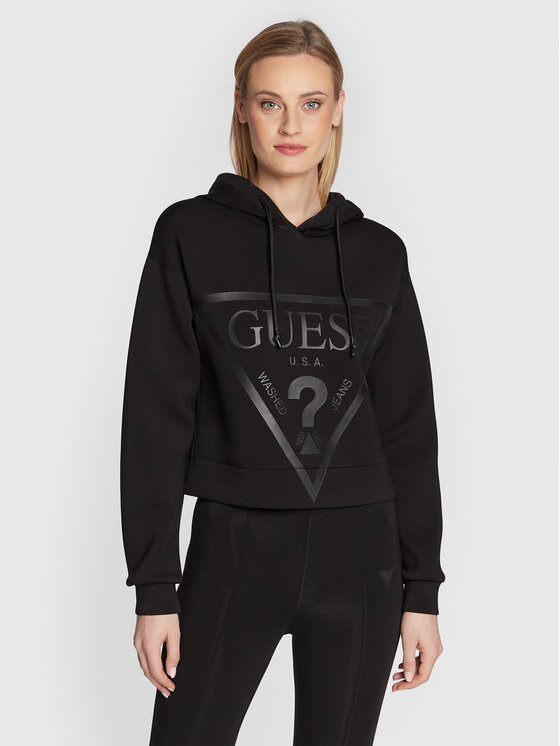 Guess Guess Μπλούζα New Alisa V2YQ08 K7UW2 Μαύρο Regular Fit