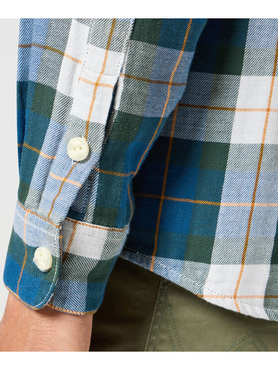 Wrangler Wrangler Koszula 112357974 Zielony Regular Fit