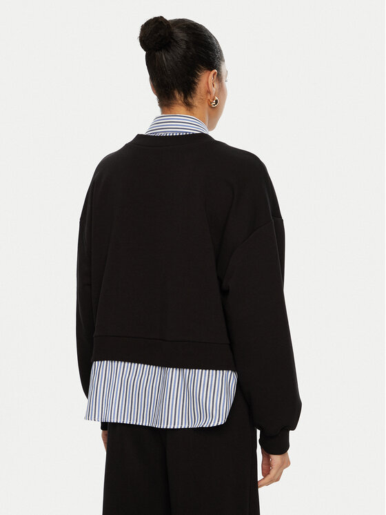 Imperial Imperial Majica dugih rukava FH09IGS Crna Relaxed Fit