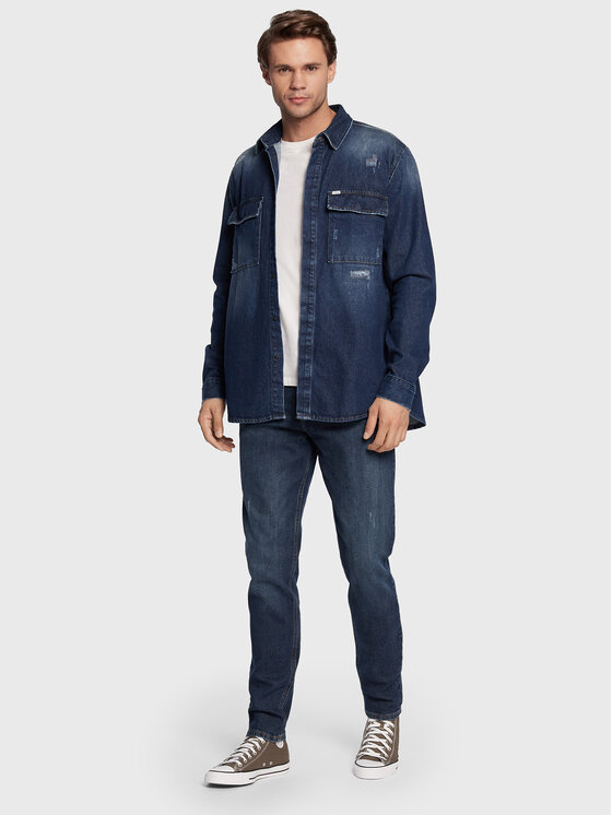 Camicia di jeans Steven 61020 15358 Blu Oversize
