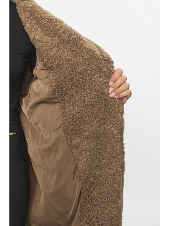 Deha Deha Cappotto in shearling D93551 Marrone Regular Fit